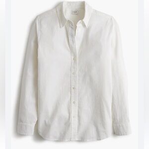 NWT JCrew White Linen Botton Blend Button Down Shirt l XXS l Sold Out